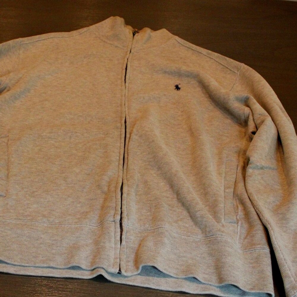Ralph Lauren Polo full-zip tan half-collar sweater. Men's medium